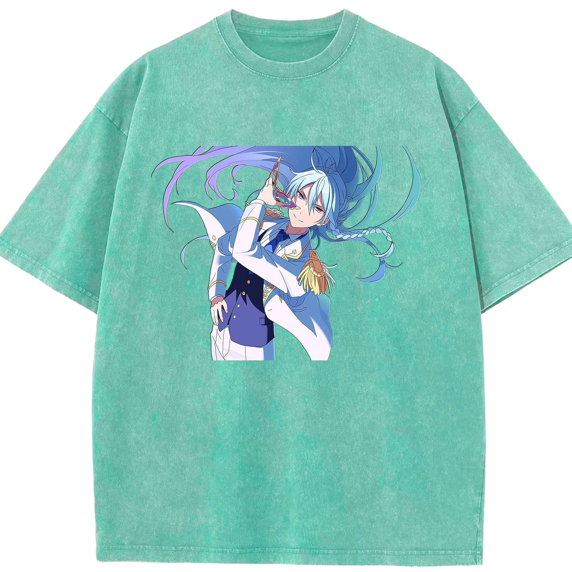 （画像用） あんさんぶるスターズ! Ensemble Stars 綿100% ヴィンテージ風 半袖Tシャツ（フロントプリント）